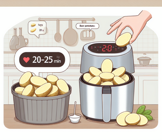 Wie lange brauchen rohe Kartoffeln in der Heißluftfritteuse? Wie lange brauchen rohe Kartoffeln in der Heißluftfritteuse?