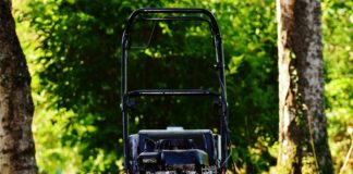 Benzin-Rasenmäher im Check: Für wen lohnt sich die kraftvolle Variante? roter Rasenmäher