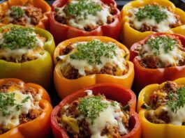 Rezept für gefüllte Paprika mit Hackfleisch im Backofen: Ein einfaches und leckeres Gericht Rezept für gefüllte Paprika mit Hackfleisch im Backofen: Ein einfaches und leckeres Gericht